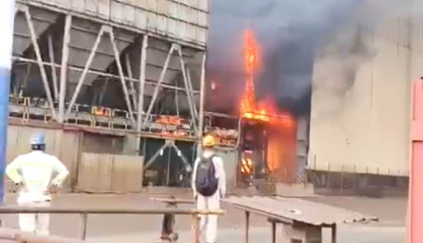 Tungku Smelter PT ITSS Areal PT IMIP di Morowali Meledak dan Terbakar